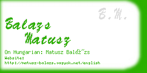 balazs matusz business card